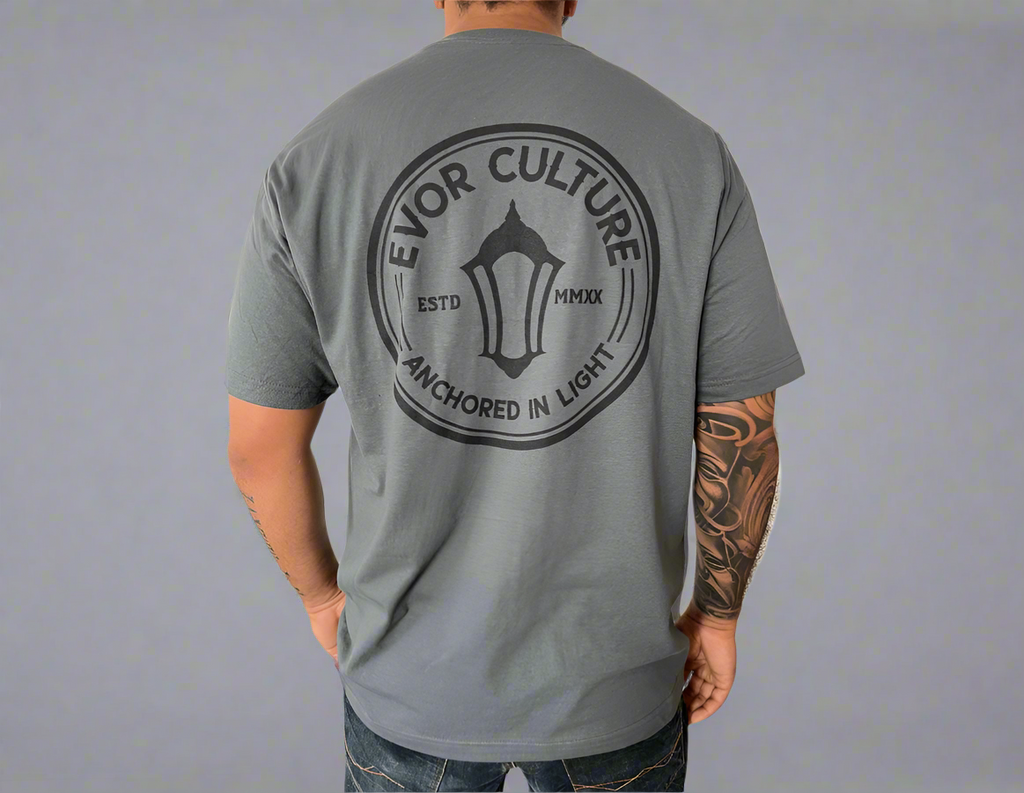 Anchored In Light Grey Tee