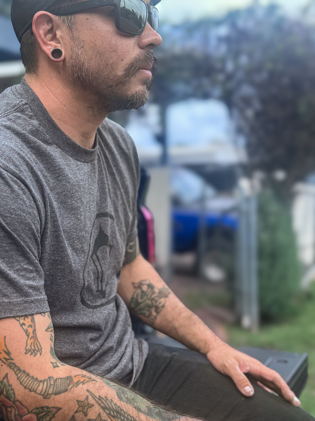 CV2 Heather Charcoal Tee