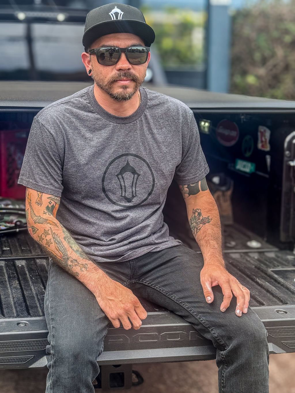 CV2 Heather Charcoal Tee