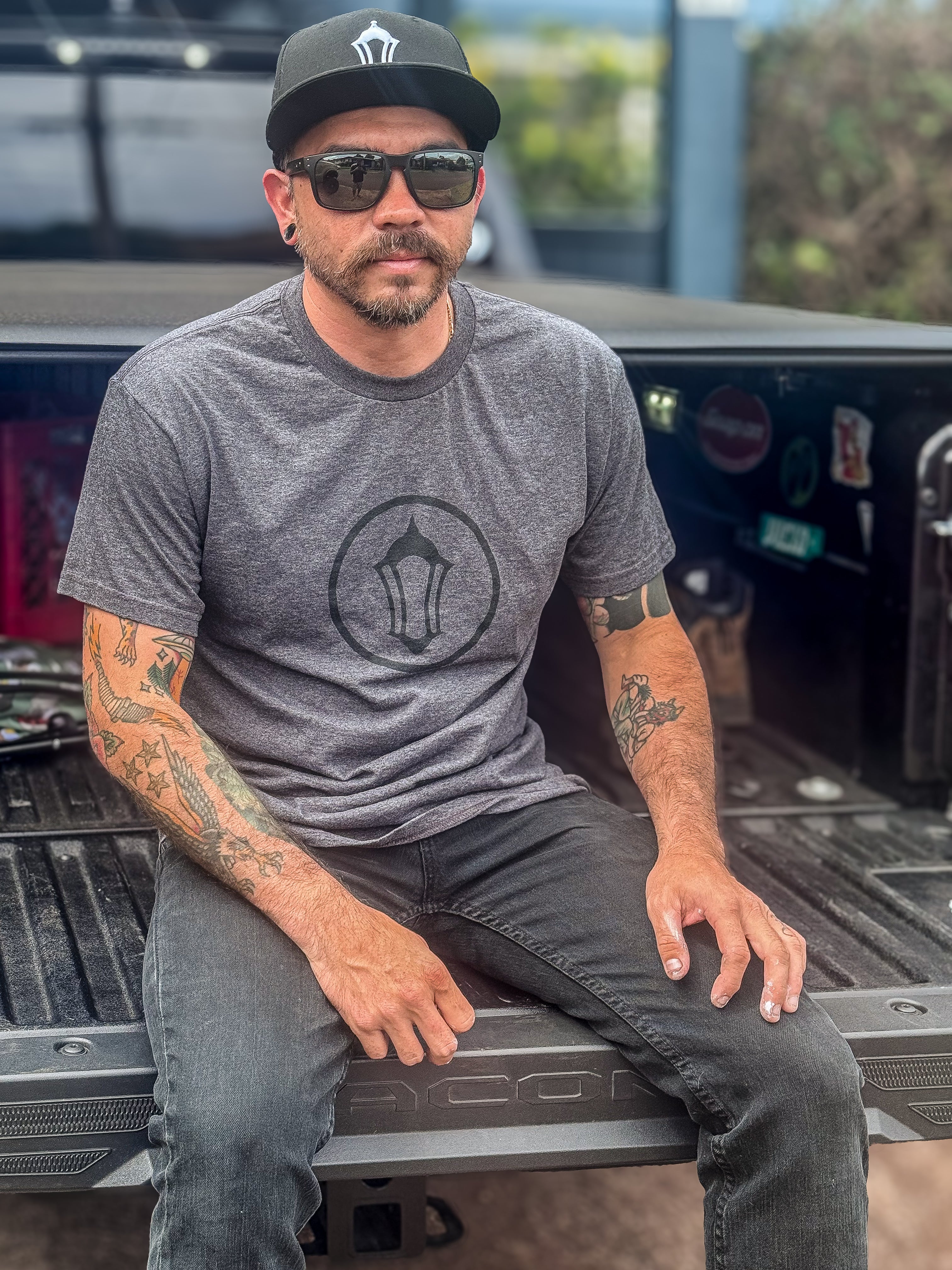 CV2 Heather Charcoal Tee