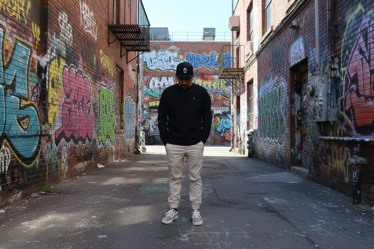 Long sleeve Embroidered Crew