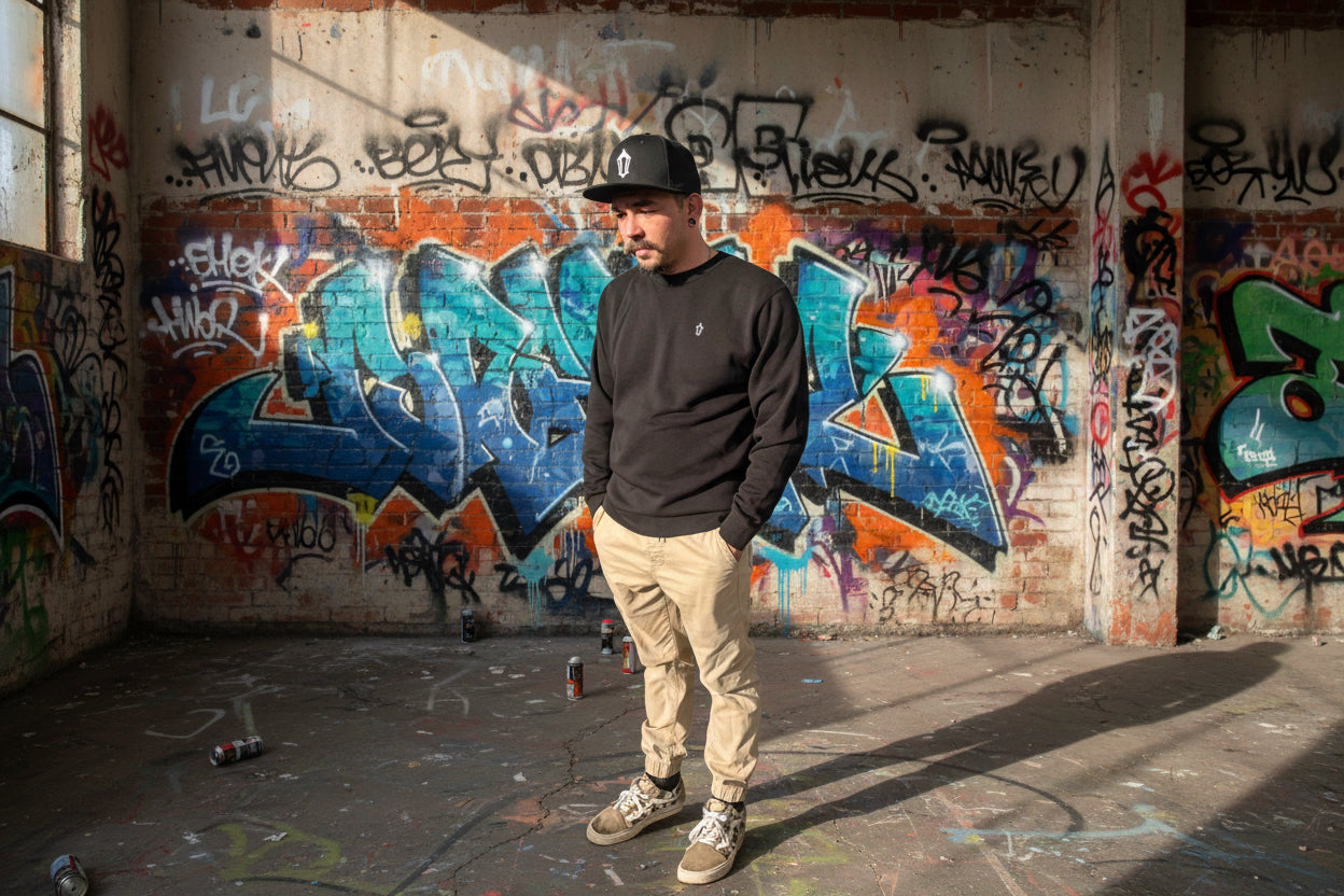 Long sleeve Embroidered Crew