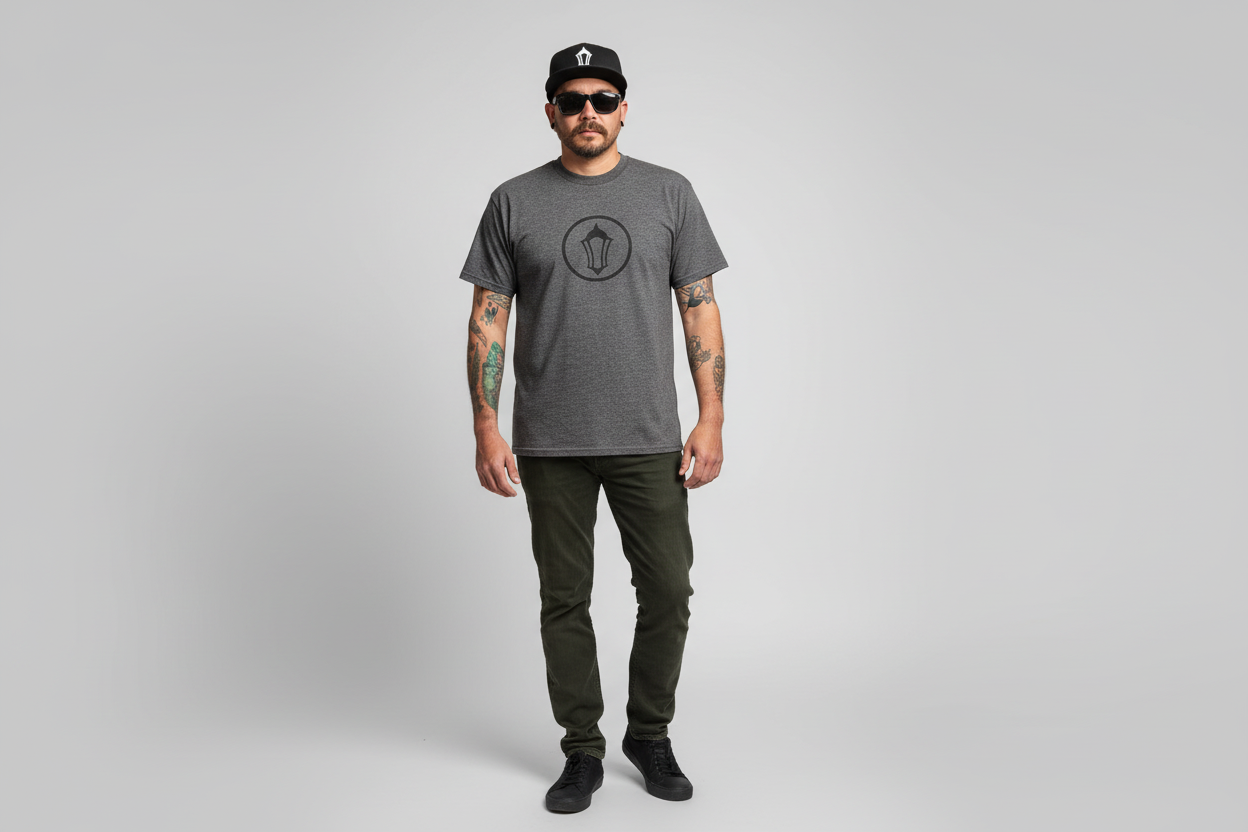 CV2 Heather Charcoal Tee