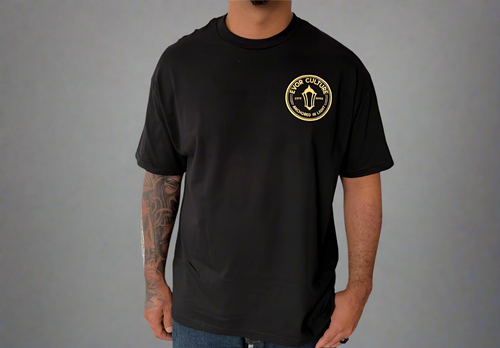 Anchored In Light Badge Tee Black/ Mustard