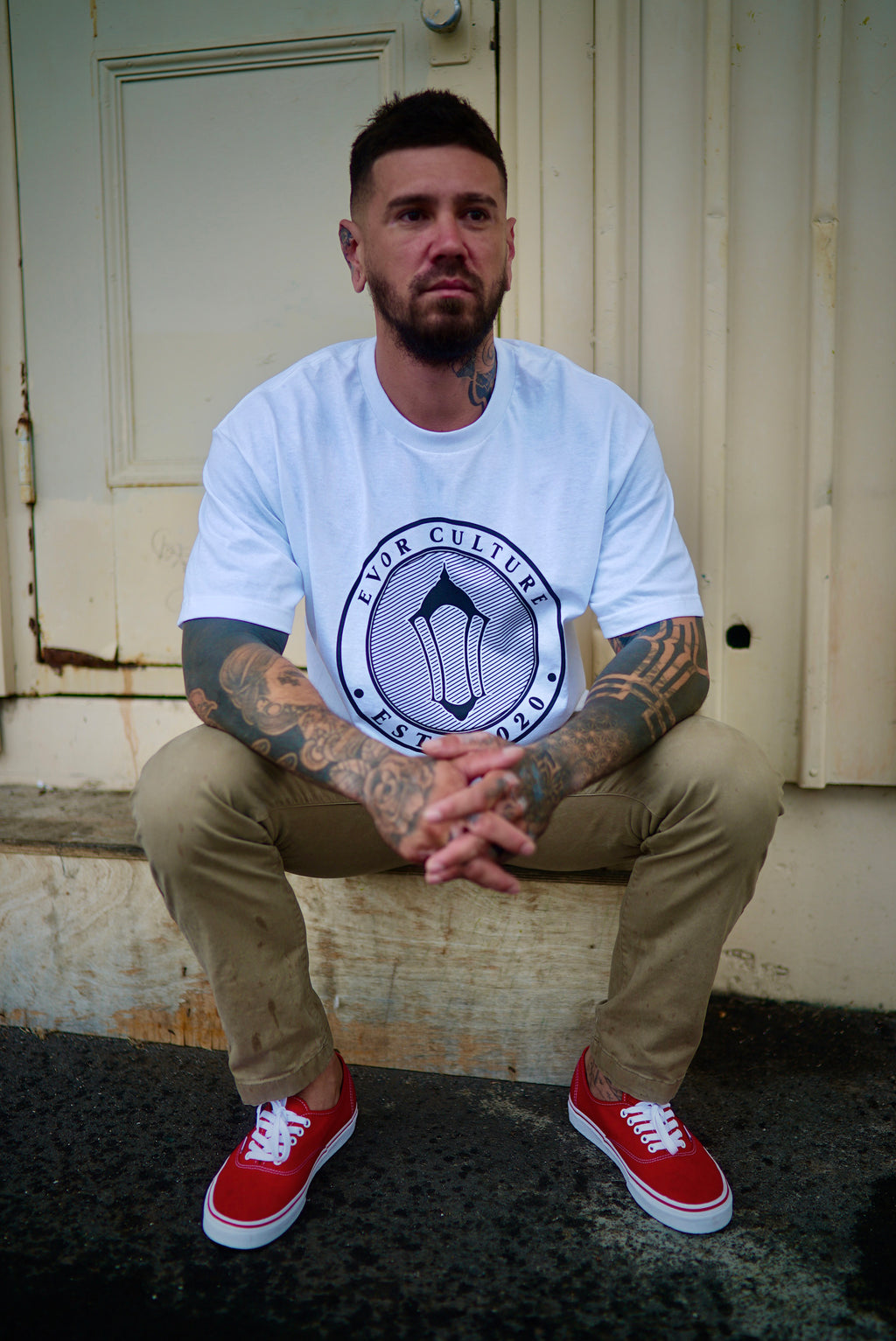 Evor Culture Badge WHITE Tee